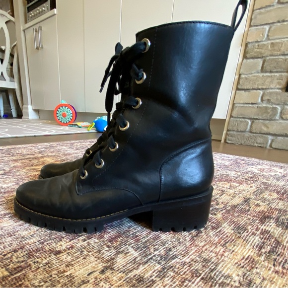 L’Intervalle Leather Combat Boots - Picture 5 of 10